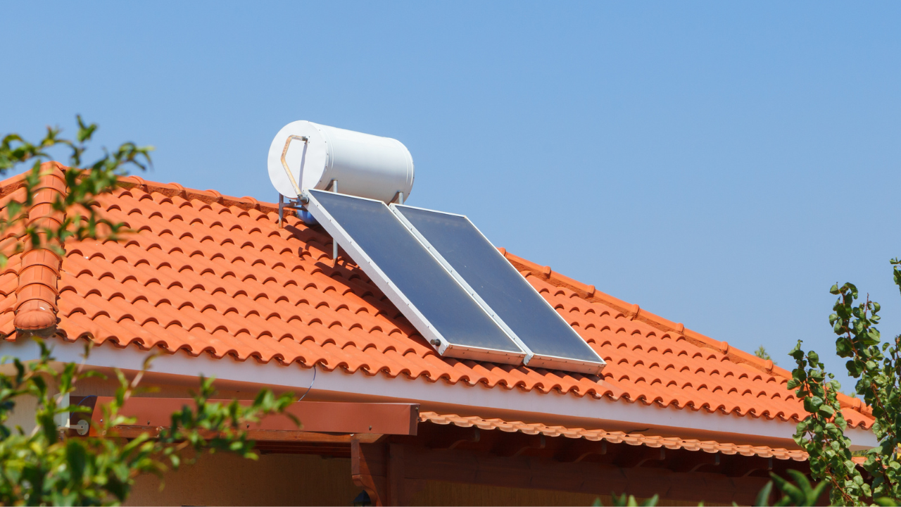 Impianto solare termico sul tetto