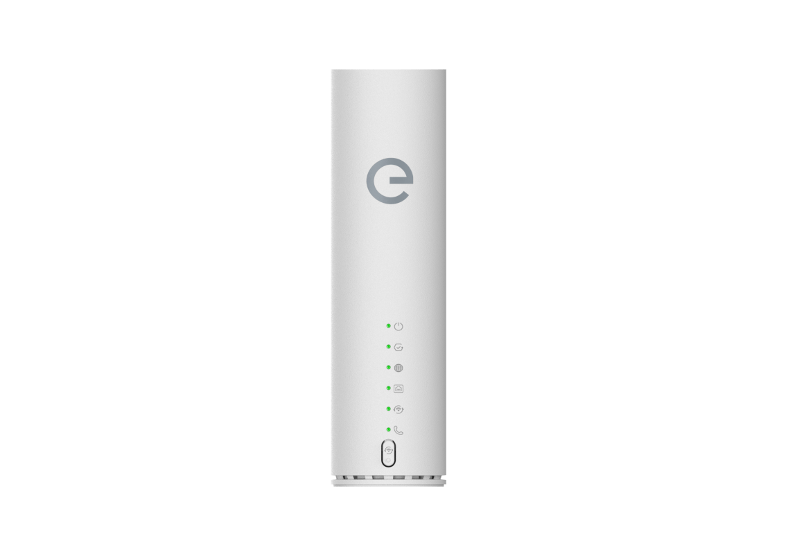 Immagine che mostra il cavo Ethernet, con evidenziate le due estremità da collegare: una alla porta WAN del modem e l’altra all’ONT (Terminatore di rete ottica).