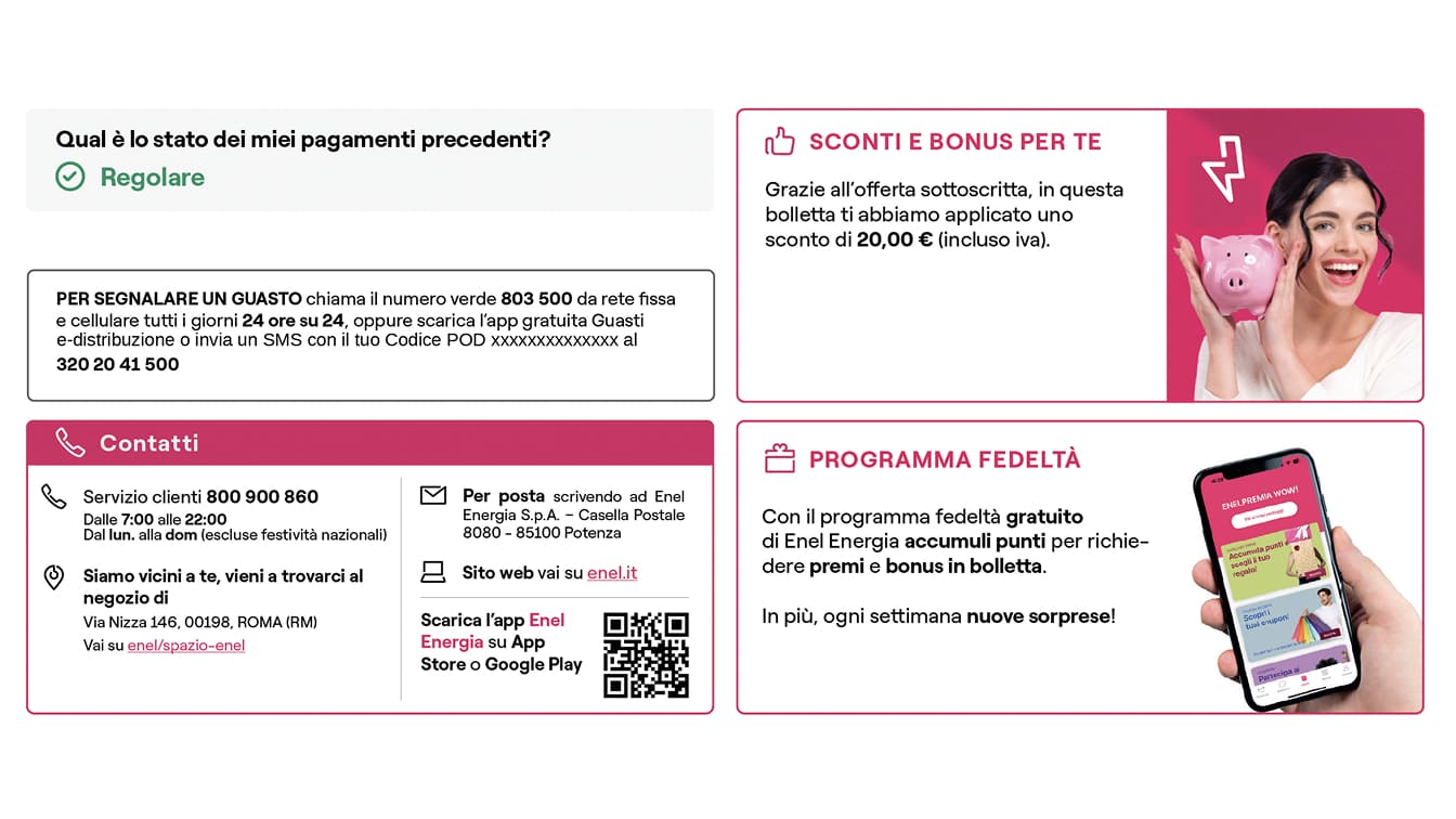 Come leggere la bolletta luce