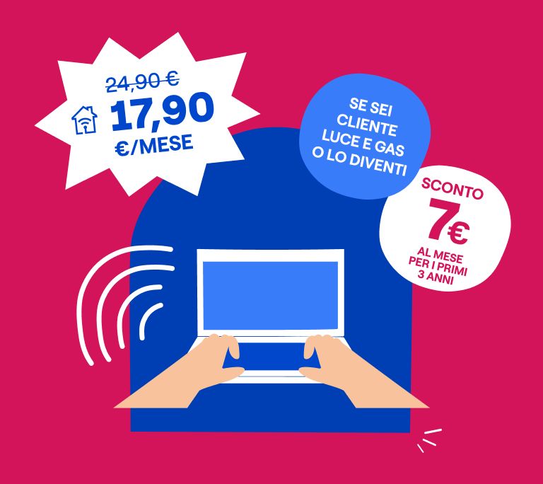 Pacco regalo con offerta Enel Flash Fibra Trio Web