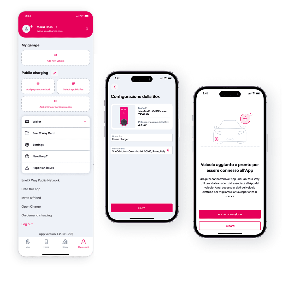 schermate applicazione app