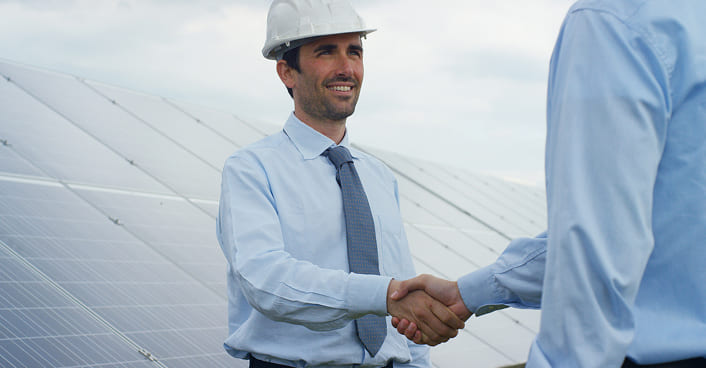 Man wearing professional construction work attire