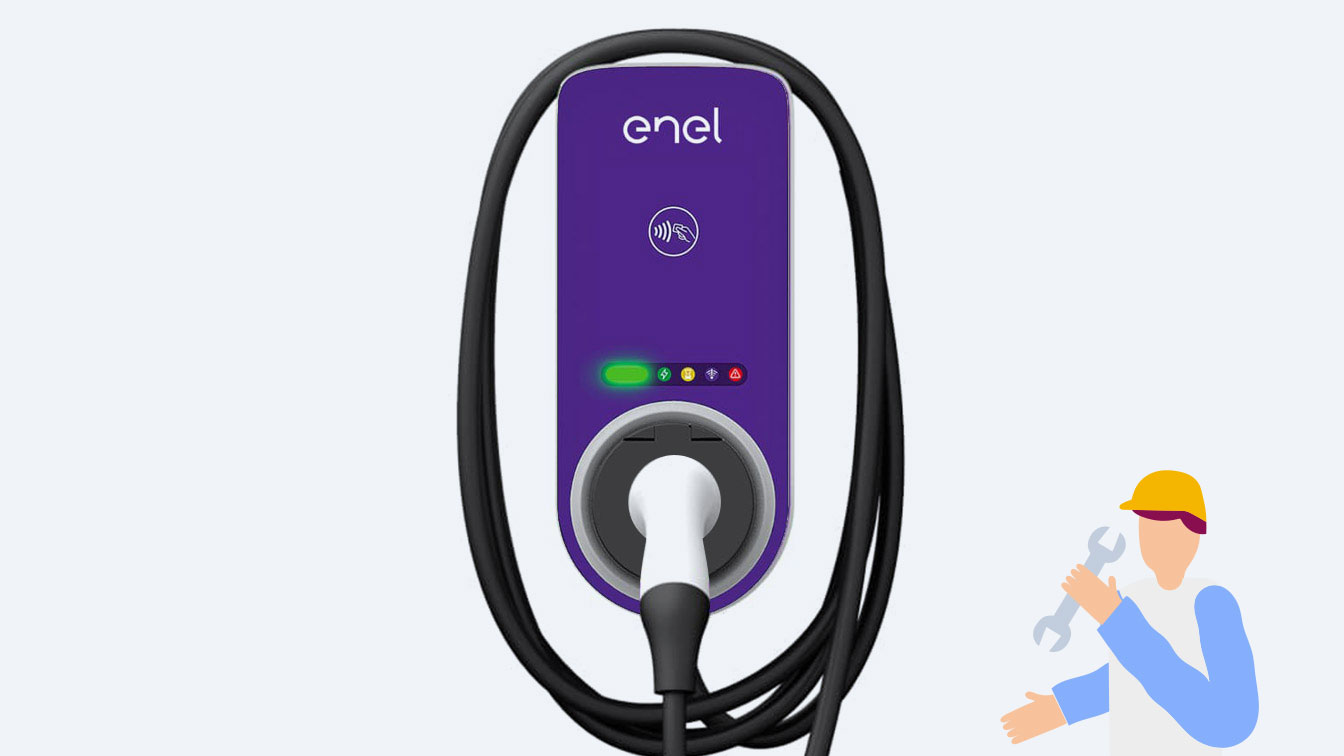 Stazione di ricarica auto elettrica Waybox da 22 kW con cavo installazione inclusa