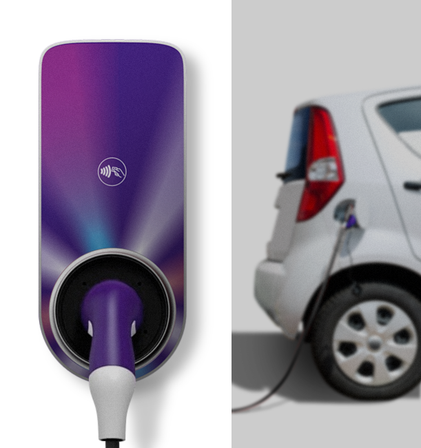 Juicebox by Enel X Way with electric car being charged