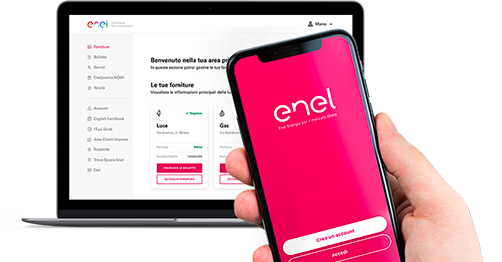 Screen area clienti Enel Energia