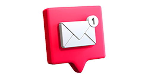 Illustration with mail and notification