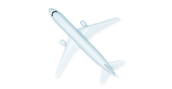Illustrazione con aeroplano bianco