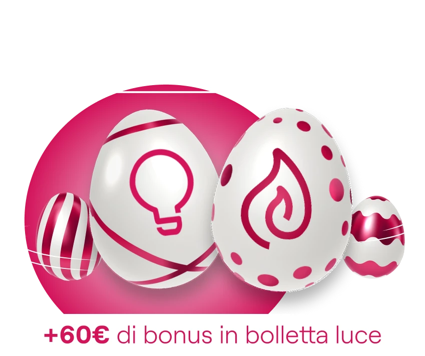 60€ di bonus in bolletta luce. Prezzi stabili e sicuri per 3 anni